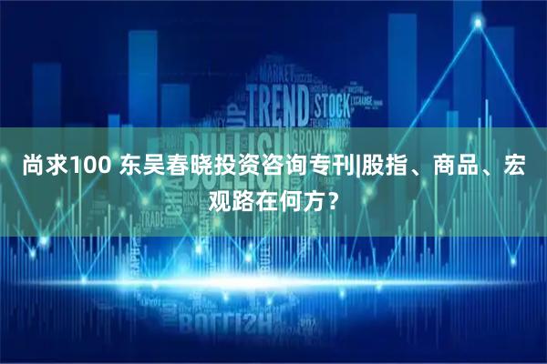 尚求100 东吴春晓投资咨询专刊|股指、商品、宏观路在何方？