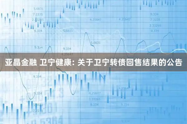 亚晶金融 卫宁健康: 关于卫宁转债回售结果的公告