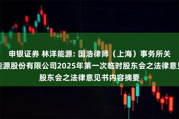 申银证券 林洋能源: 国浩律师（上海）事务所关于江苏林洋能源股份有限公司2025年第一次临时股东会之法律意见书内容摘要