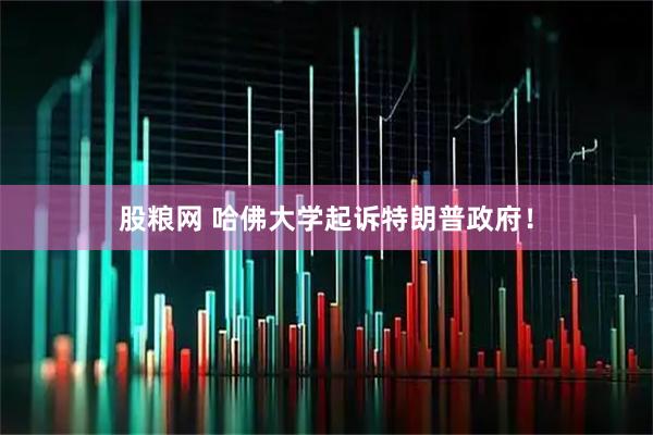 股粮网 哈佛大学起诉特朗普政府！